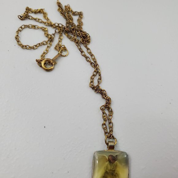 18 Kt GP Plated Necklace Angel Enamel Pendant Char - Picture 3 of 7